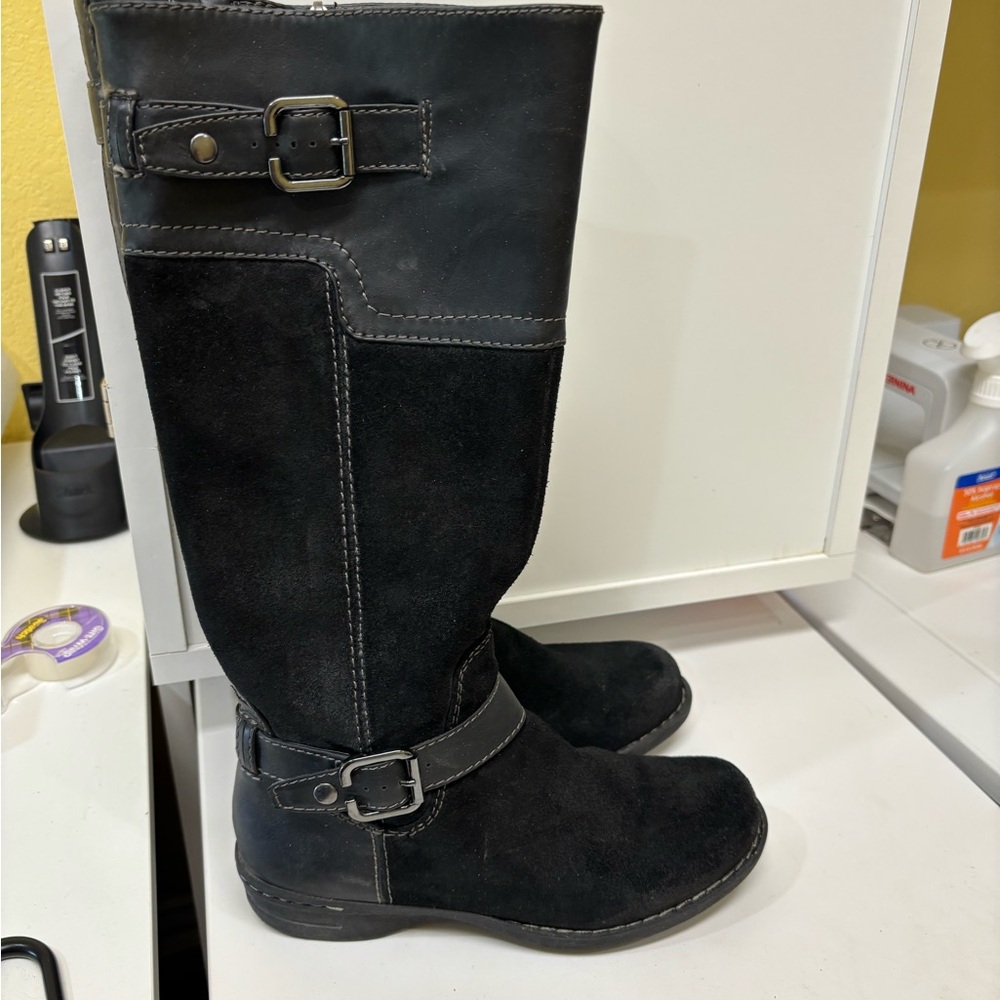 Bjorndal Black Winter Rain Boots with Buckle Straps